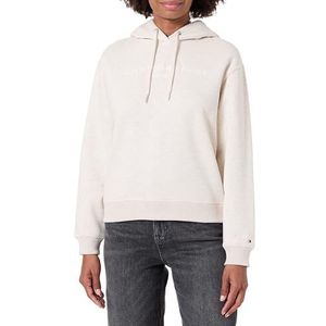 Tommy Hilfiger - MDRN REG CORP LOGO HOODIE - Pullover - Heather Oatmilk - Katoen