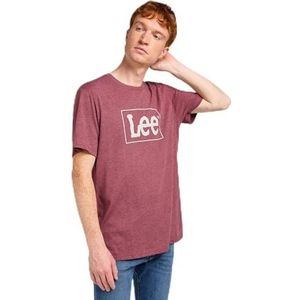 Lee Xm Logo Tee T-shirt voor heren, bordeaux, M