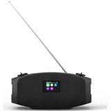 Outdoor radio Xoro DAB 800 voor DAB+ & FM-ontvangst, USB 2.0 mediaspeler, bluetooth-luidspreker, IP44 stof- en waterbestendig, 2,4 inch kleurendisplay, accu tot 10 uur, DSP stereoboxen 2 x 10 W,