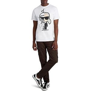 Karl Lagerfeld Paris T-shirt voor heren, Wit, XL