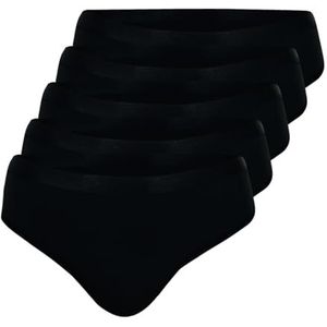 Athena Regels, set van 5 slipjes, menstruatieslips voor dames, Zwart, S