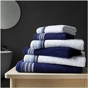 GC GAVENO CAVAILIA Premium 100% Egyptisch katoenen badlaken, lichtgewicht, hoog absorberende badhanddoeken, 2 stuks Malton handdoek, blauw