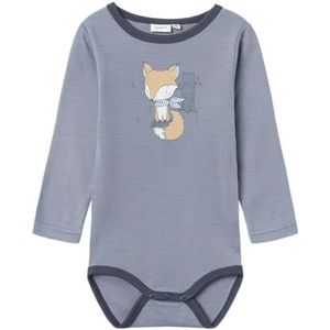 NAME IT Nmmwillit Wool Ls Body, grijs, 92