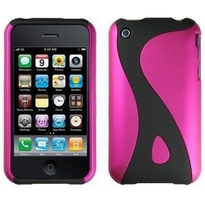 Logotrans Snake Series Backcover roze en displaybeschermfolie voor Apple iPhone 3G / 3Gs