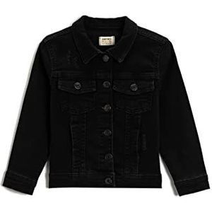 Koton Denim Jacket Cotton Jacket Kinderen en jongeren, zwart (999), 6-7 jaar