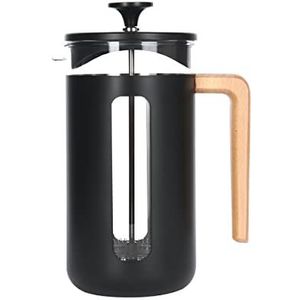 Cafetière, 8 Kopjes, RVS, Zwart - La Cafetières-sPisa