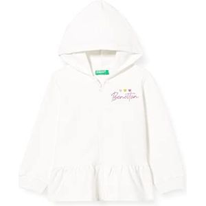 United Colors of Benetton Gebreid vest voor meisjes en tieners, wit 074, 5 Jaar