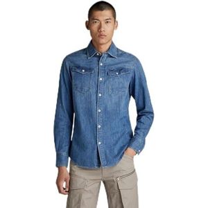 G-Star RAW Arc 3D Slim overhemd, Blauw (Faded Cricket Blue D17431-d252-d891), M