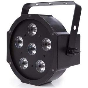 HQ-Power Flat Par - 6 X 3 W Rgb-LED, plastic, 2G7, 13 W, zwart, 25 x 24 x 15 cm