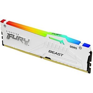Kingston FURY Beast White RGB EXPO 32GB 5200MT/s DDR5 CL36 DIMM Desktop Gaming Memory Enkele Module - KF552C36BWEA-32