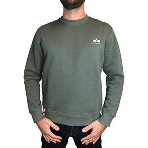 Alpha Industries Basis Klein Logo Sweatshirt voor Mannen Vintage Green