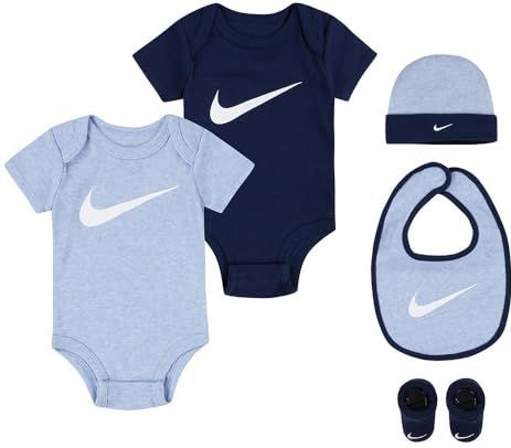 Nike - Korte Mouw Set - 5 Eenheden - Zacht Gebreid - Voor Baby's