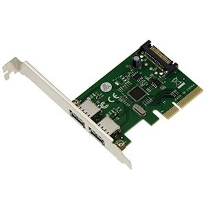 KALEA-INFORMATIQUE PCI Express PCIe naar USB 3.1 2 externe poorten besturingskaart met ASM1142-chipset met 10G datasnelheid