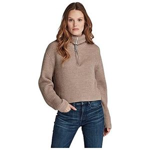 G-STAR RAW Dames Skipper Loose Pullover Sweater, beige/kaki (Dk Brick B670-1214), L