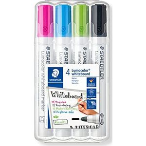STAEDTLER 351 WP4-1 Lumocolor Whiteboard Marker Bullet Tip (verpakking van 4)