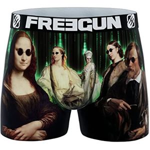 FREEGUN Originele boxershorts voor heren, rekbaar en zacht, Mor, XXL