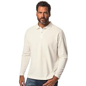 JP 1880 Heren grote maten grote maten Menswear L-8XL poloshirt, basic, lange mouwen, piqué, tot 8 XL 799230, gebroken wit, XXL