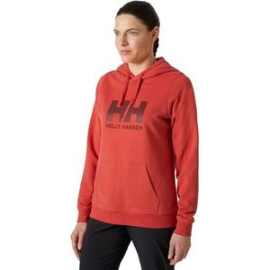 Helly Hansen W HH Logo Hoodie, Sweatshirt met capuchon, Vrouw, Kleur Poppy Red, Maat XS