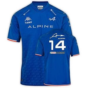 Kappa T-shirt voor kinderen, Kombat Fernando Alonso BWT Alpine F1, officieel team, Formule 1, Blauw, 14 ans