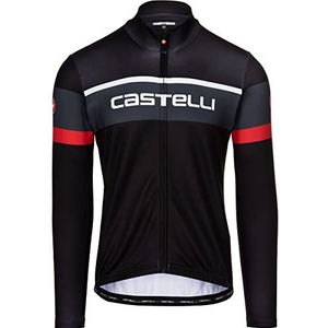 castelli Passista jersey, Lichtzwart/donkergrijs/rood, 3XL