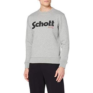 Schott NYC Swcrew Sweatshirt voor heren, grijs (Heat Grey), 5XL
