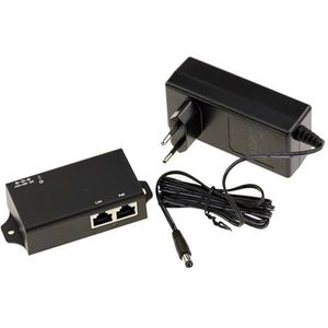 KALEA-INFORMATIQUE Power Injector Power Over Ethernet 1 Poort 30W Compatibel PoE IEEE802.3af en PoE+ IEEE802.3at geleverd met 52V 0.65A Voeding