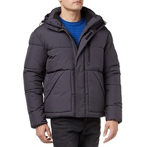 TOM TAILOR Denim Uomini Buffer jas met afneembare capuchon 1032434, 29476 - Coal Grey, XL