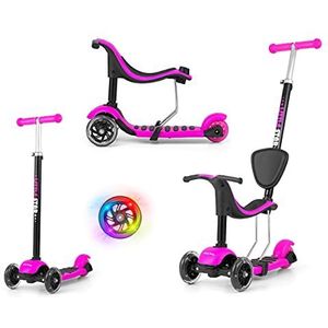 Driewielige LED-scooter scooter Little Star Pink Milly Mally