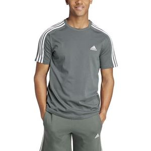 adidas Heren Essentials Single Jersey 3-Stripes T-shirt met korte mouwen, L