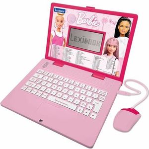 Lexibook JC598BBi3 Barbie, pedagogische en tweetalige laptop in het Engels/Duits, speelgoed voor kinderen met 124 activiteiten om te leren, spelen en muziek, roze