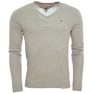 Tommy Jeans heren vn sweater l/s lange mouw trui, grijs (light grey heather 038), XL