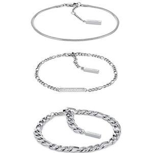 Calvin Klein LINKED Collection set van 3 armbanden voor dames in roestvrij staal - 35700003