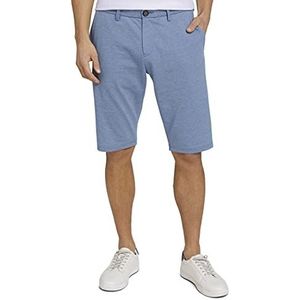 TOM TAILOR Uomini Jersey chino bermuda shorts 1025030, 27100 - Victory Blue Two Tone Pique, 30