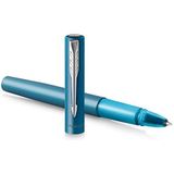 Parker Vector XL Rollerball Pen | Metallic Teal Lak op Messing | Fine Point met zwarte inkt navulling | Geschenkdoos