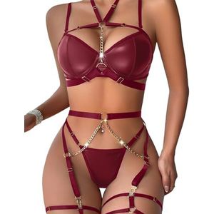 Lilosy Dameslingerie, bordeauxrood, medium, bordeauxrood, M