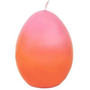 Eivormige roze en oranje ombre-kaars | Ideaal verjaardags- of moederdagcadeau of voor Pasen Lentedecoraties, ongeparfumeerd, 10 uur brandtijd - milieuvriendelijke verpakking, gemaakt door Talking