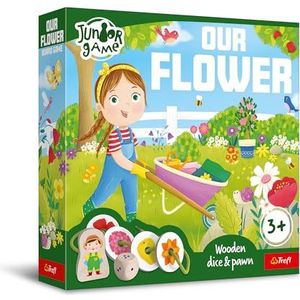Trefl - Our Flower, Junior Game - Bordspel voor kinderen, twee varianten, houten pion, grote elementen, eenvoudige regels, prachtige illustraties, leren door spelen, spel voor kinderen vanaf 3 jaar