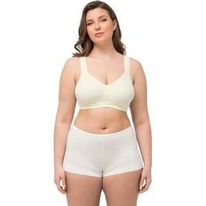 Ulla Popken, Dames, grote maten, wellnessbeha, microvezel, zonder beugel, cup C - E, crème-wit, 100C
