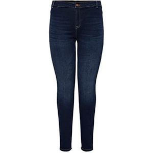 ONLY Carmakoma Carhuba Hw Skinny Jeggings Dbd DNM Noos Jeans voor dames, donkerblauw (dark blue denim), 46W x 32L