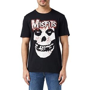 Misfits Ripping Skull T-shirt voor heren, Zwart, XL