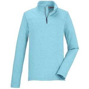 Killtec Functioneel shirt voor meisjes, met opstaande kraag en ritssluiting, blauw, 116 cm