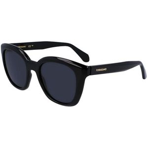 Salvatore Ferragamo Unisex SF2000S zonnebril, 001 zwart, 52, 001, zwart., 52