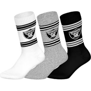 Huddle Sokken ' NFL Las Vegas Raiders Crew '  grijs gemêleerd / zwart / wit