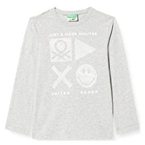 United Colors of Benetton jongens t-shirt, Melange Light Grey 501, 120 cm