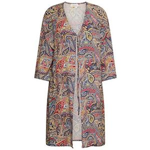 LYMOA dames kimono, Marine meerkleurig, XL
