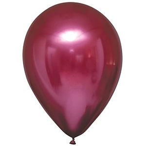 Amscan 9908426-100 latex ballonnen Decorator Satin Luxe Pomgranaat, diameter 12 cm, luchtballon, metallic, decoratie, verjaardag, themafeest, bedrijfsevenement
