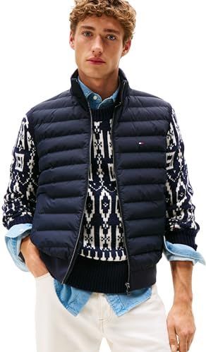 Tommy Hilfiger - MW0MW40051 - Gilet - Blauw - MIX MEDIA