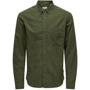 ONSGUDMUND Slim 1-PKT Solid Shirt NOOS, Forest Night, L