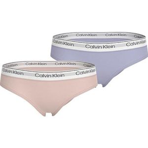 CK JEANS Meisjes 2Pk Bikini G80G800726 Slips, Roze (Silverpeony/Purpleheather) 14-16, Roze (Silverpeony/Purpleheather), 14-16 Jaar