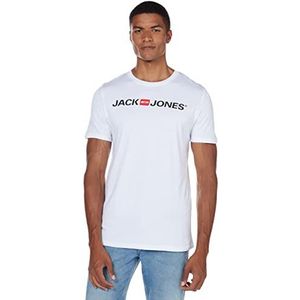 JACK & JONES Heren T-shirts Logo Tee Crew Neck 3-pack, 12137126 - zwart/wit/marineblauw blazer, XS